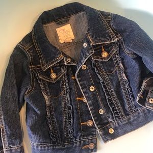 Ruffle Jean Jacket